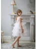 Sweet Ivory Airy Tulle Flower Girl Dress